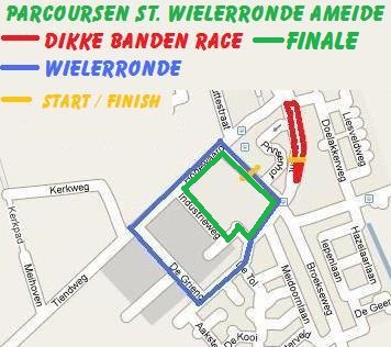 Parcoursen RDBR en Wielerronde Ameide