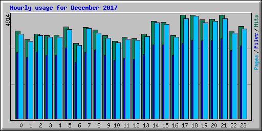 Hourly usage for December 2017