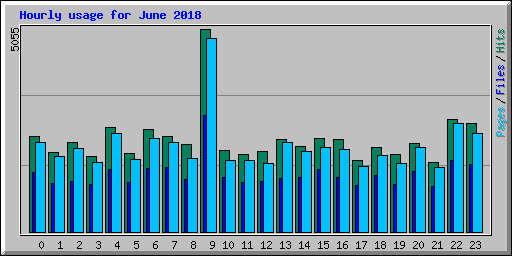 Hourly usage for June 2018