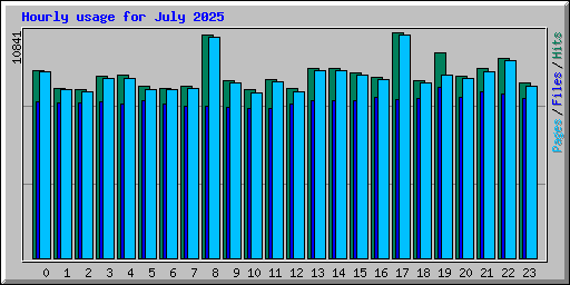Hourly usage for July 2025